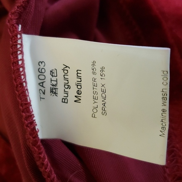 TINSTREE One Shoulder Velvet Bodycon Ruched Cocktail Party Dress Wine Red Size M - Picture 12 of 13